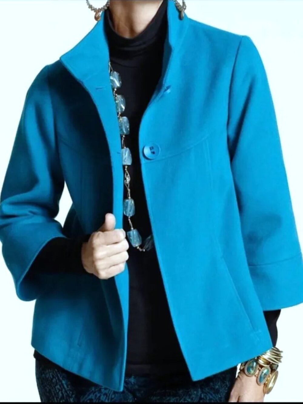 Chico's Olivia Solid swing jacket size 2 NWT